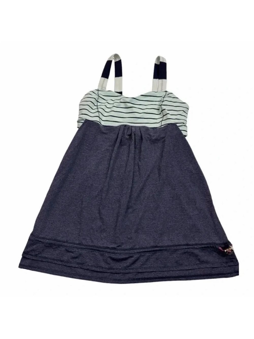 Lululemon Run Back on Track Tank Navy Blue And White Size 8